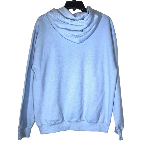 Hoots Unisex size Medium Blue graphic hoodie Hoots don't have 'em don't give 'em - Picture 3 of 6